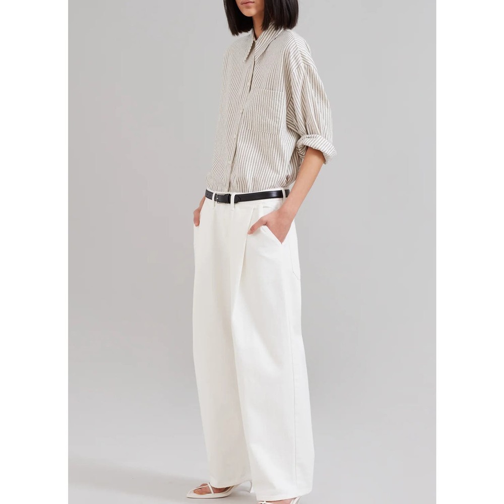 The Frankie Shop Wide-Leg Cream Pants